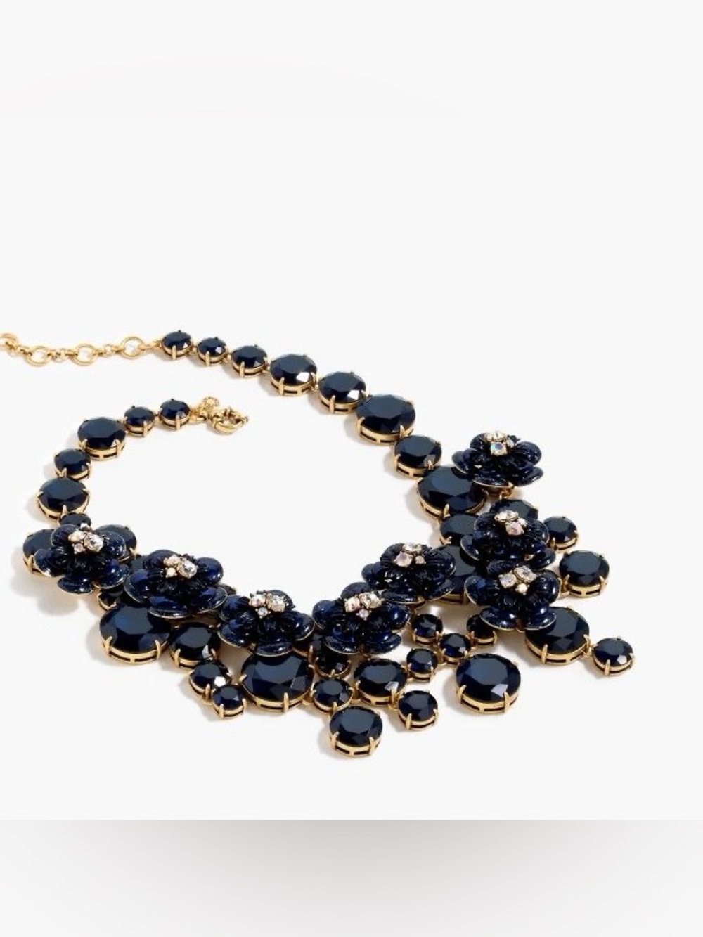 J.Crew Midnight Floral Navy Necklace - NWT